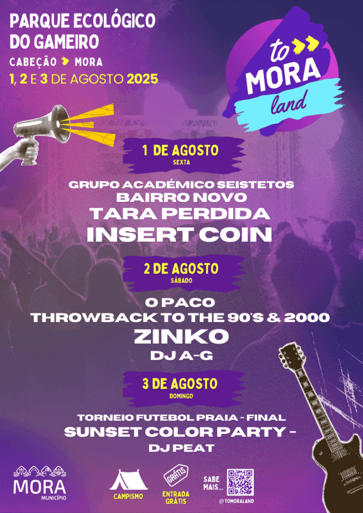 To Mora Land…mais que um festival, uma viagem ao coração do Alentejo! tomoraland cartaz 25
