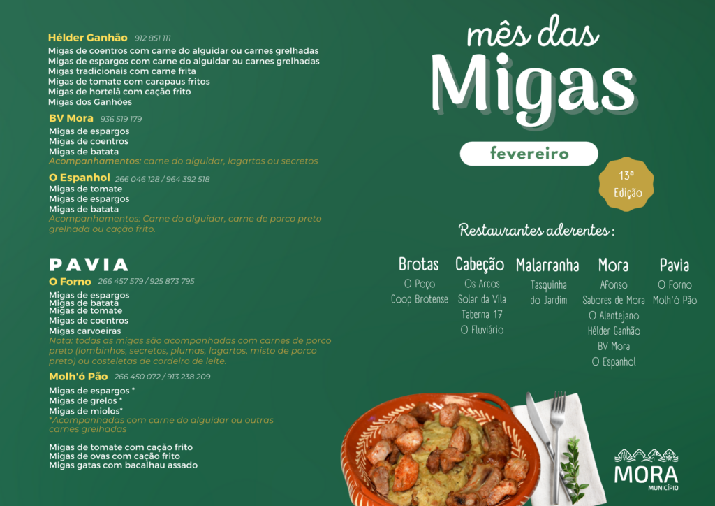 Mês das Migas Restaurantes aderentes 1